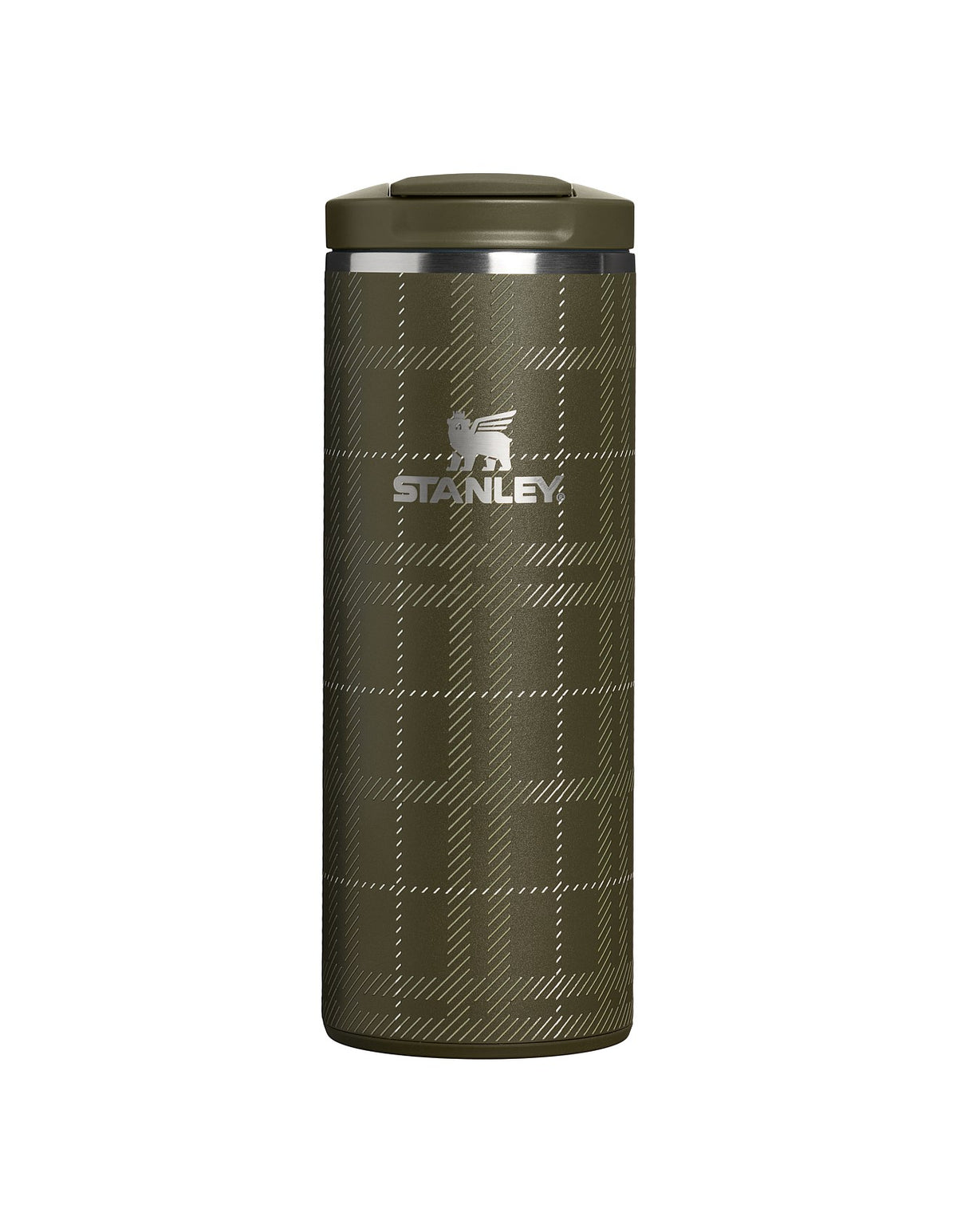 TRANSIT FLIPTOP MUG 12OZ PEAT MOSS PLAID