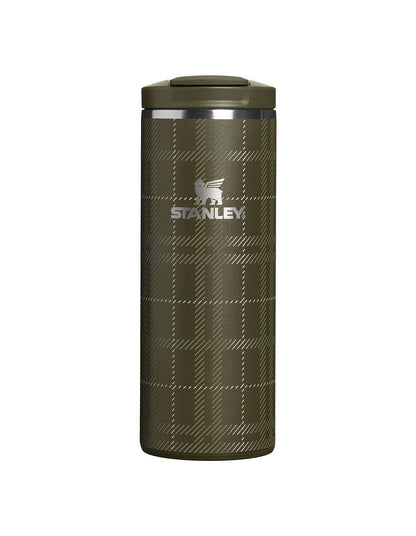 TRANSIT FLIPTOP MUG 12OZ PEAT MOSS PLAID