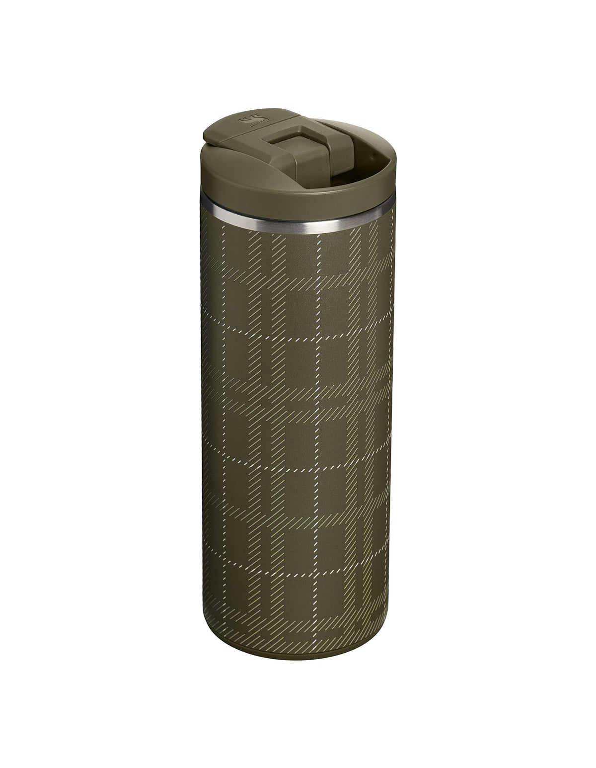TRANSIT FLIPTOP MUG 12OZ PEAT MOSS PLAID
