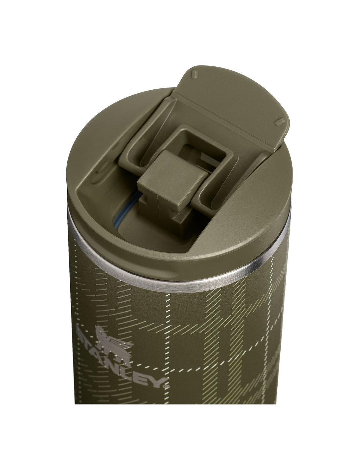 TRANSIT FLIPTOP MUG 12OZ PEAT MOSS PLAID