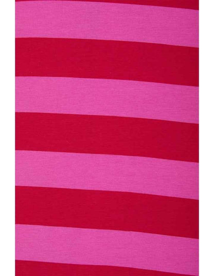 Zip Wondersuit in Horizontal Rugby Stripes Red