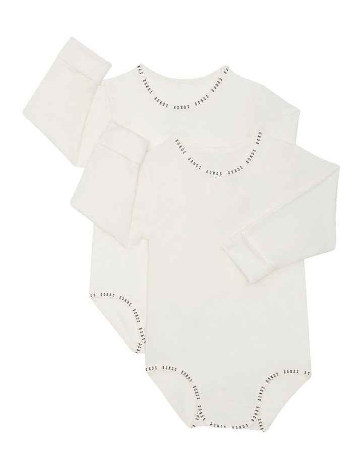 Baby Wondergrow Long Sleeve Bodysuit 2 Pack in White