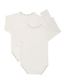 Baby Wondergrow Long Sleeve Bodysuit 2 Pack in White