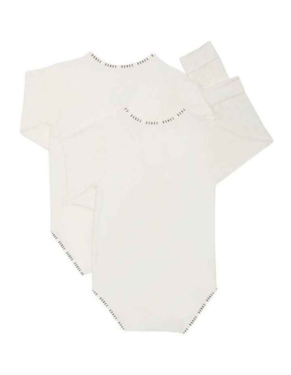 Baby Wondergrow Long Sleeve Bodysuit 2 Pack in White