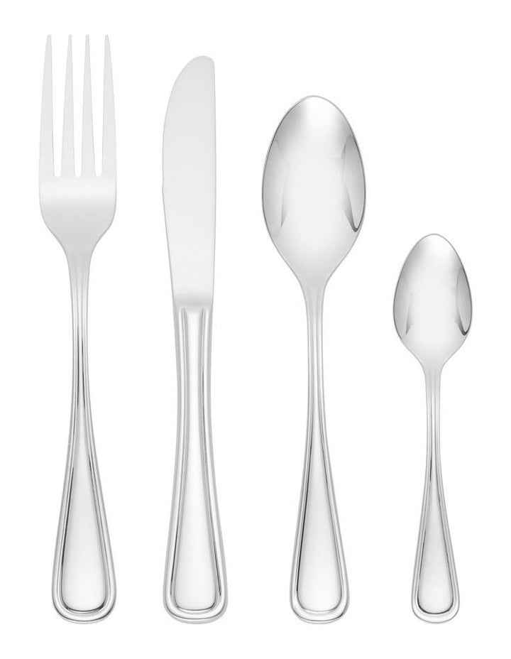 New Rim Stainless Steel  Cutlery Set Of 16 Pieces Gift Boxed in Silver