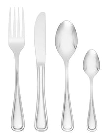 New Rim Stainless Steel  Cutlery Set Of 16 Pieces Gift Boxed in Silver
