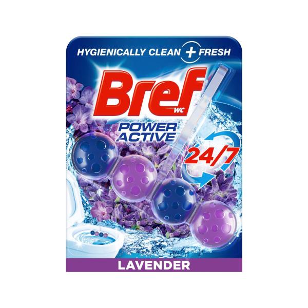 BREF POWER ACTIVE RIM BLOCK LAVENDER TOILET CLEANER 50G