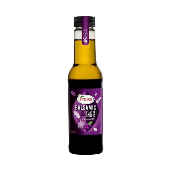 PRAISE BALSAMIC & ROASTED GARLIC VINAIGRETTE WITH OLIVE OIL 250ML
