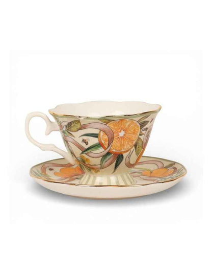 Golden Hour Tea Cup And Saucer in Multi