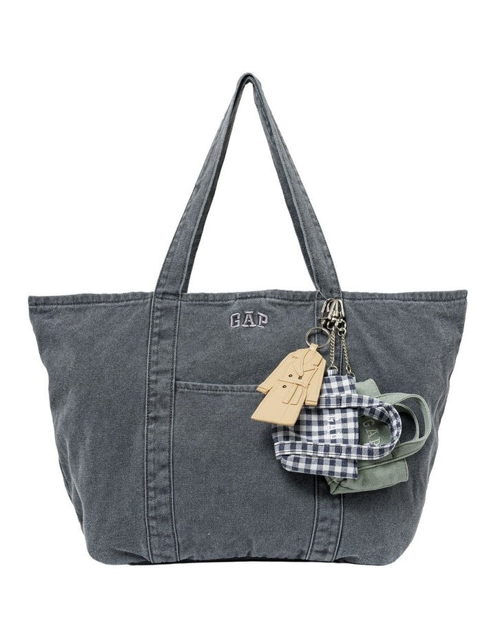 Logo Tote Bag in Moonless Night