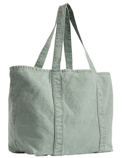Logo Tote Bag in Gasoline Green