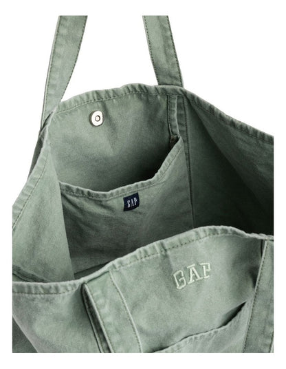 Logo Tote Bag in Gasoline Green