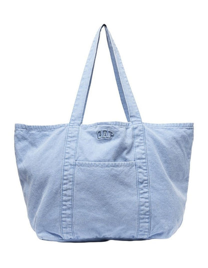 Logo Tote Bag in Moonstone Blue