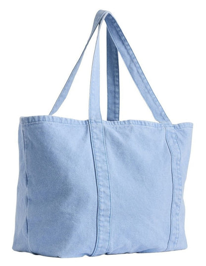 Logo Tote Bag in Moonstone Blue