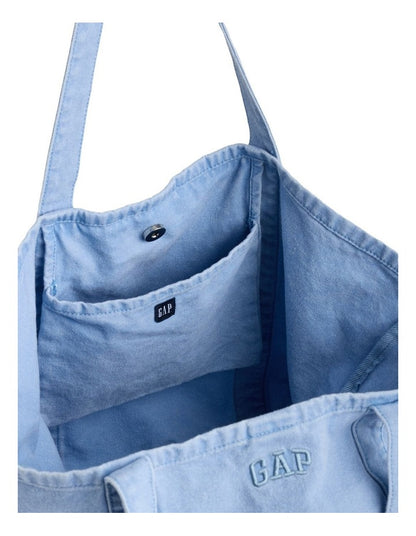 Logo Tote Bag in Moonstone Blue