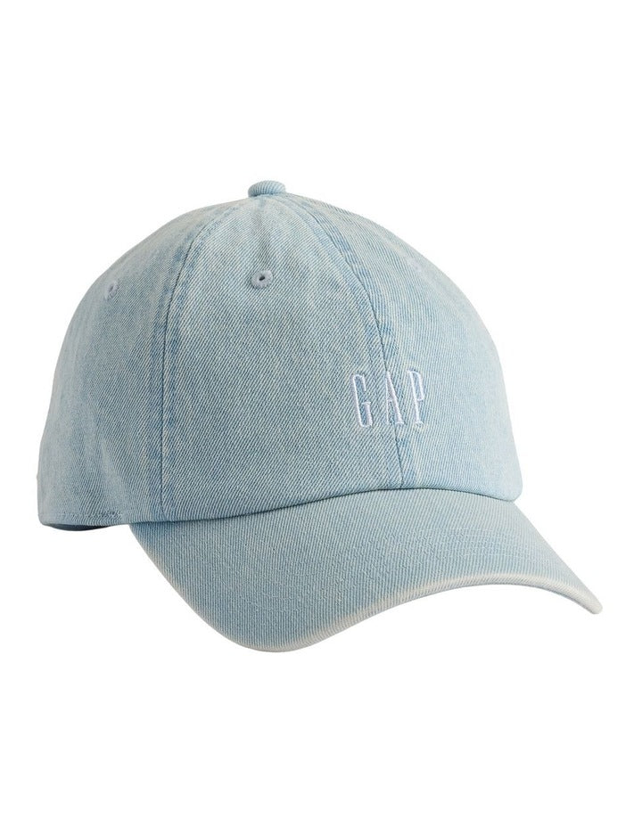 Adult Logo Baseball Hat in Light Denim