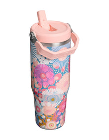 ICEFLOW FLIP STRAW 2.0 TUMBLER 30OZ SORBET WILDFLOWER