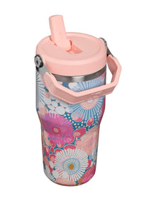 ICEFLOW FLIP STRAW 2.0 TUMBLER 20OZ SORBET WILDFLOWER