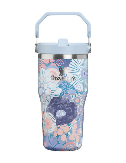ICEFLOW FLIP STRAW 2.0 TUMBLER 20OZ BLUE DREAM WILDFLOWER