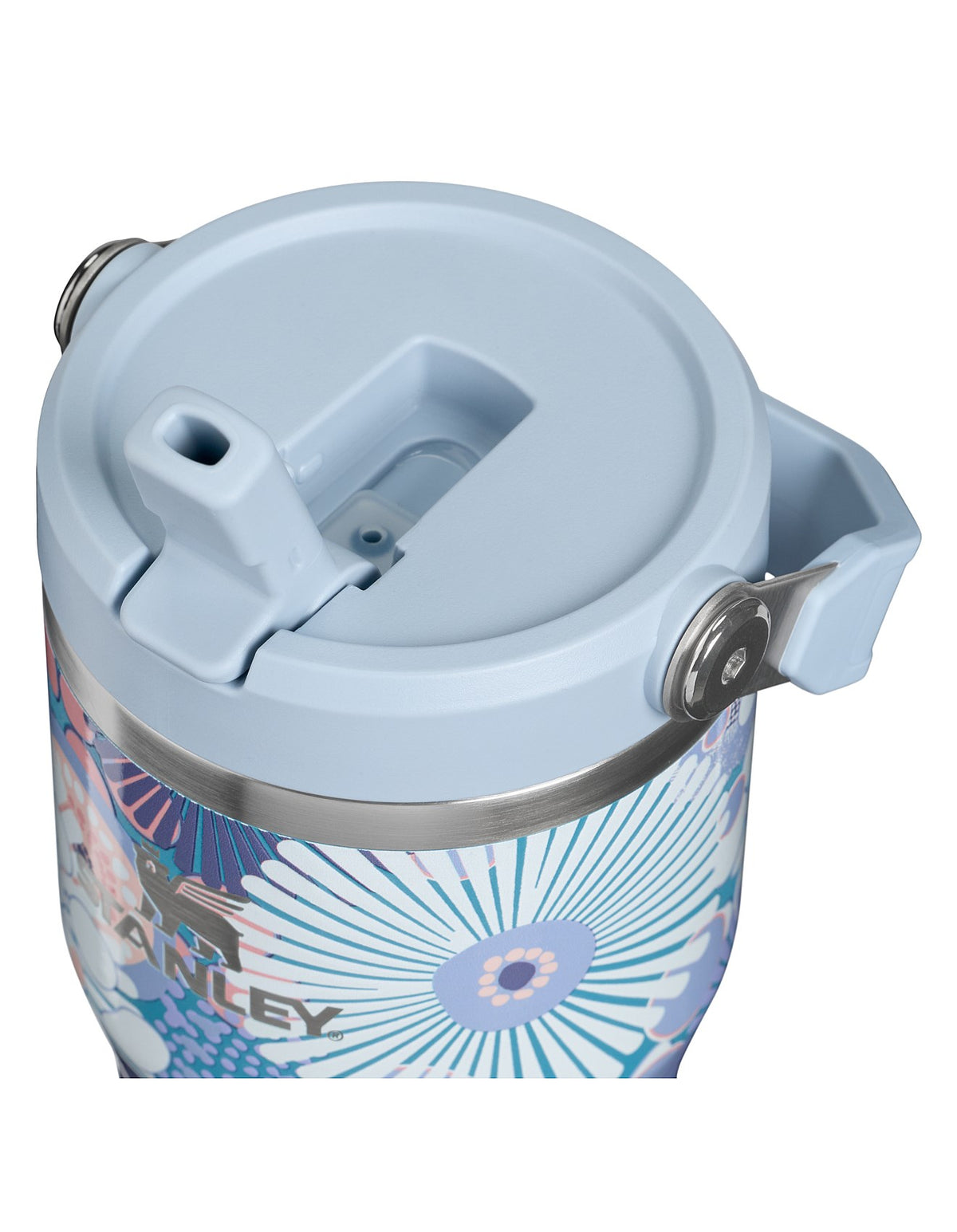 ICEFLOW FLIP STRAW 2.0 TUMBLER 20OZ BLUE DREAM WILDFLOWER