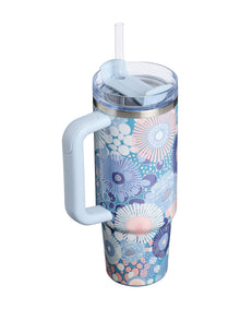 QUENCHER H2.0 FLOWSTATE TUMBLER 30OZ BLUE DREAM WILDFLOWER