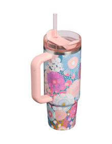 QUENCHER H2.O FLOWSTATE TUMBLER 30OZ SORBET WILDFLOWER