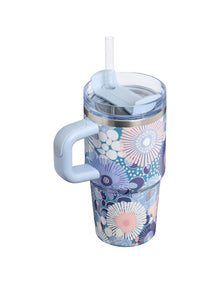 QUENCHER H2.O FLOWSTATE TUMBLER 20OZ BLUE DENIM WILDFLOWER