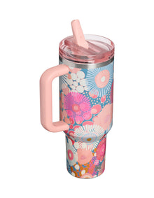 QUENCHER PROTOUR FLIP STRAW TUMBLER 40OZ SORBET WILDFLOWER