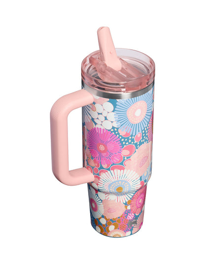 QUENCHER PROTOUR FLIP STRAW TUMBLER 30OZ SORBET WILDFLOWER