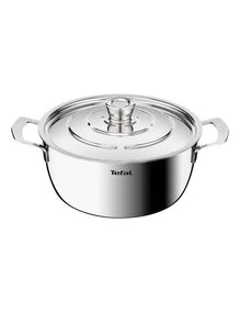 Emotion+ Gourmet Induction Uncoated Dutch Oven 24cm in Stainless Steel Uncoat