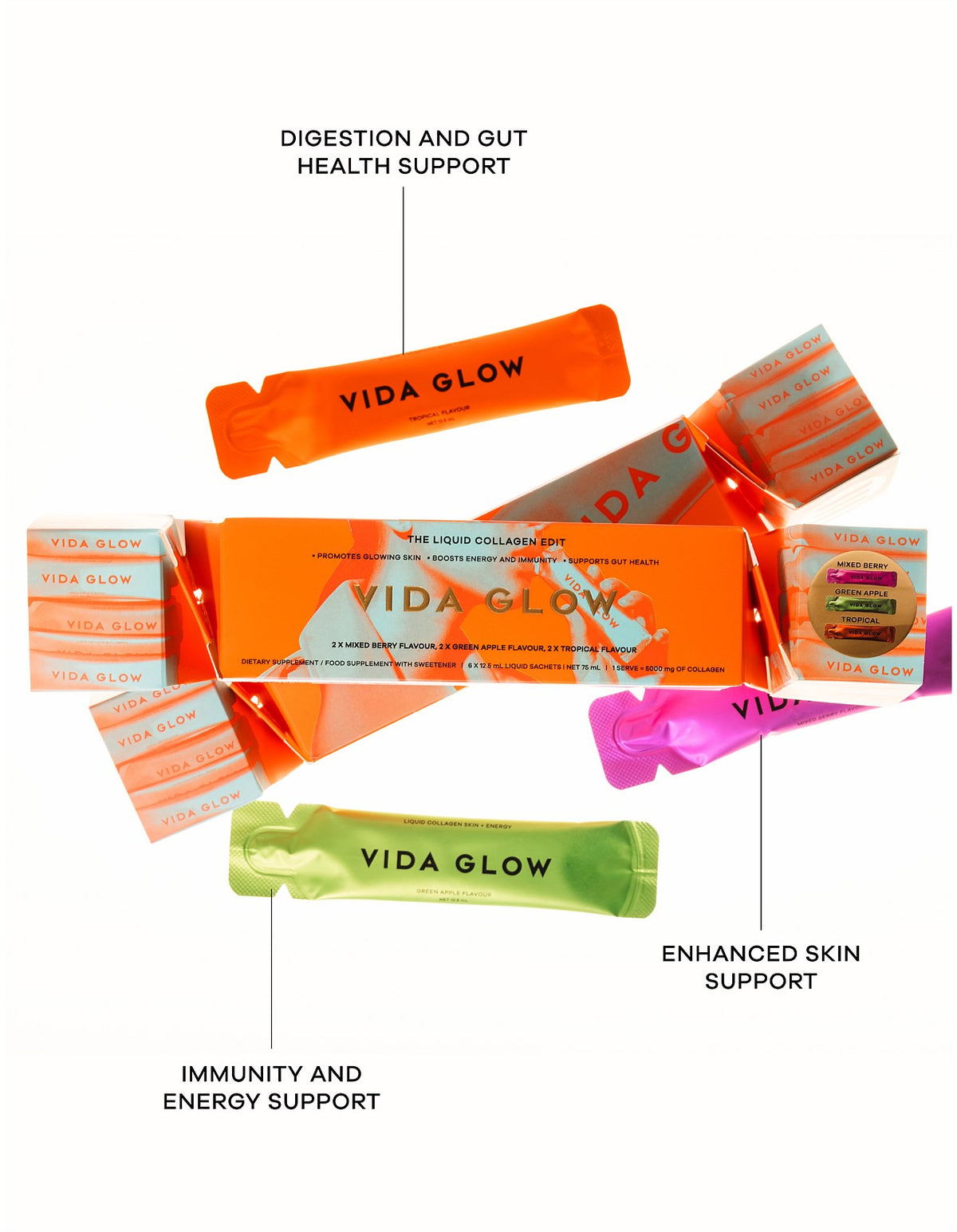 The Liquid Collagen Edit Bon Bon - 6 x 12.5ml Sachets