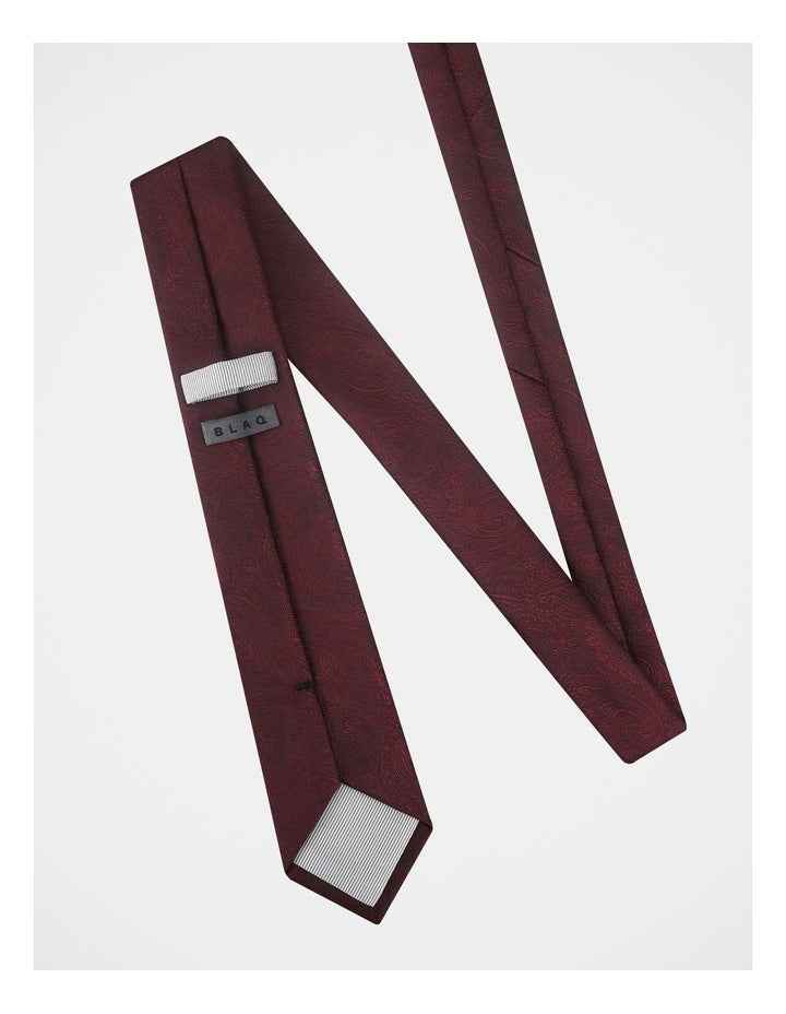 PAISLEY Tie in Burgundy