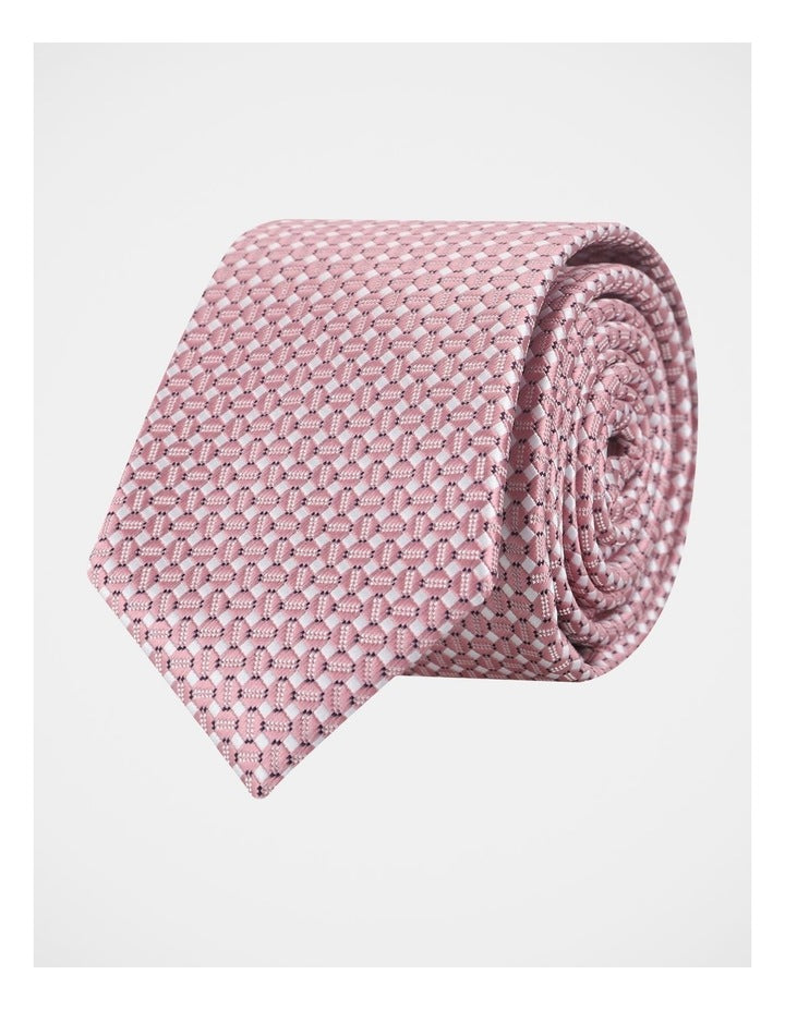 Jaquard Tie in Rose