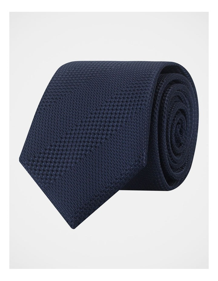 Textured Stripe Tie in Navy