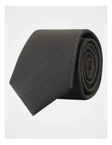BLAQ TEXTURED STRIPE TIE OLIVE