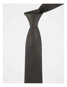 BLAQ TEXTURED STRIPE TIE OLIVE
