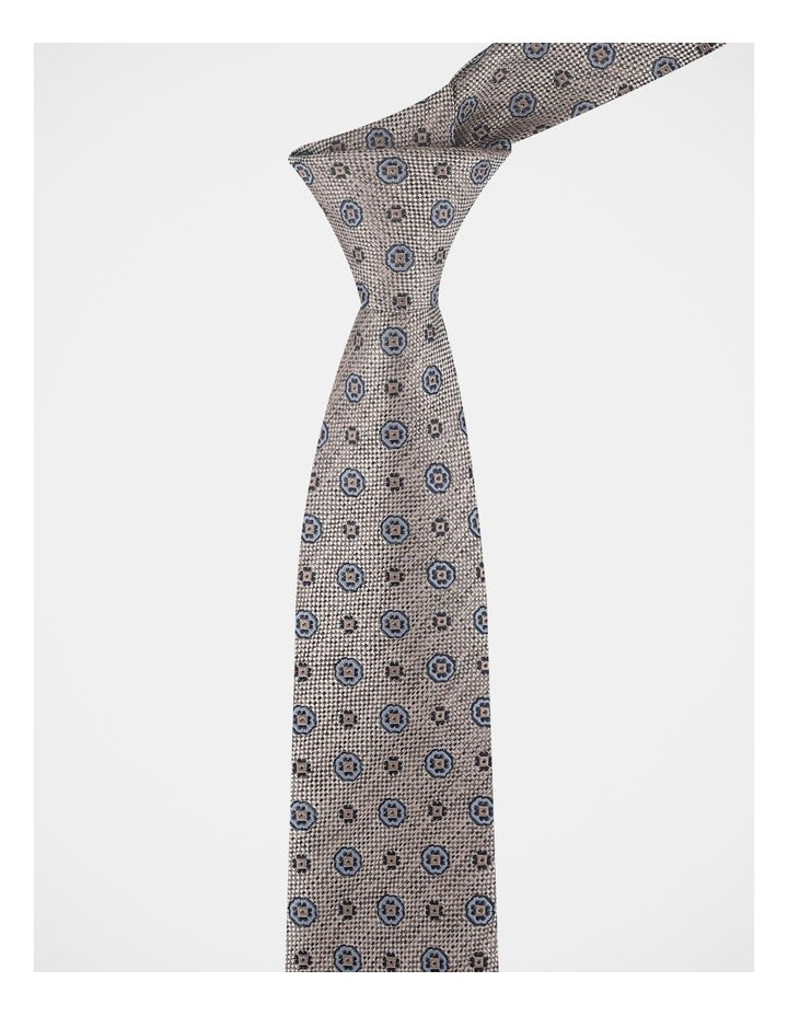 Pattern Tie in Dark Beige