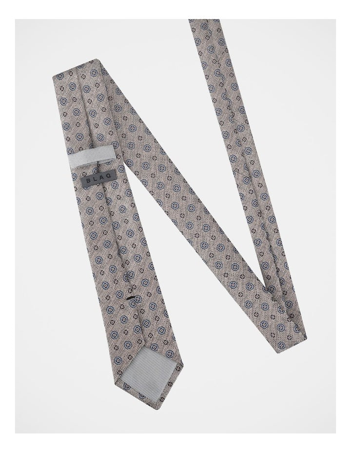 Pattern Tie in Dark Beige