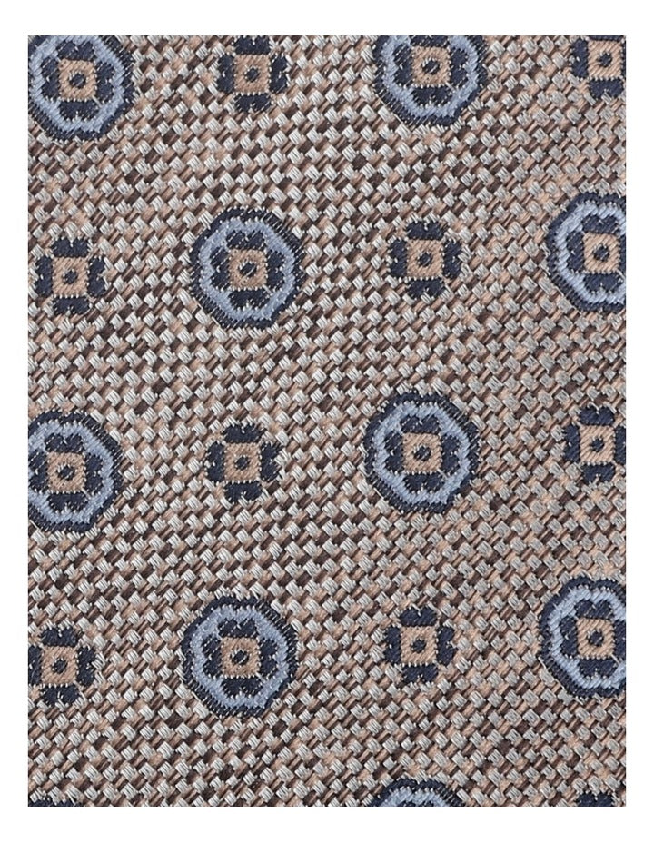 Pattern Tie in Dark Beige
