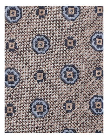 Pattern Tie in Dark Beige