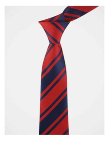Stripe Tie in Red/Navy
