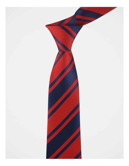 Stripe Tie in Red/Navy