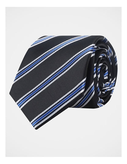 Stripe Tie in Navy/White