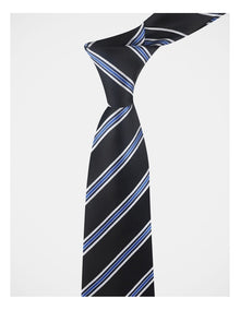 Stripe Tie in Navy/White