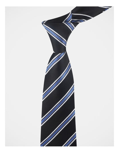 Stripe Tie in Navy/White