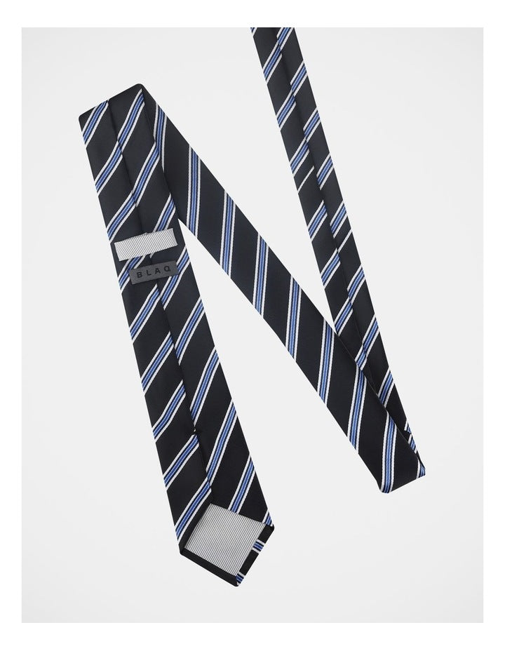 Stripe Tie in Navy/White