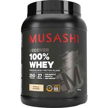 Musashi 100% Whey Protein Vanilla Milkshake Flavour 900g