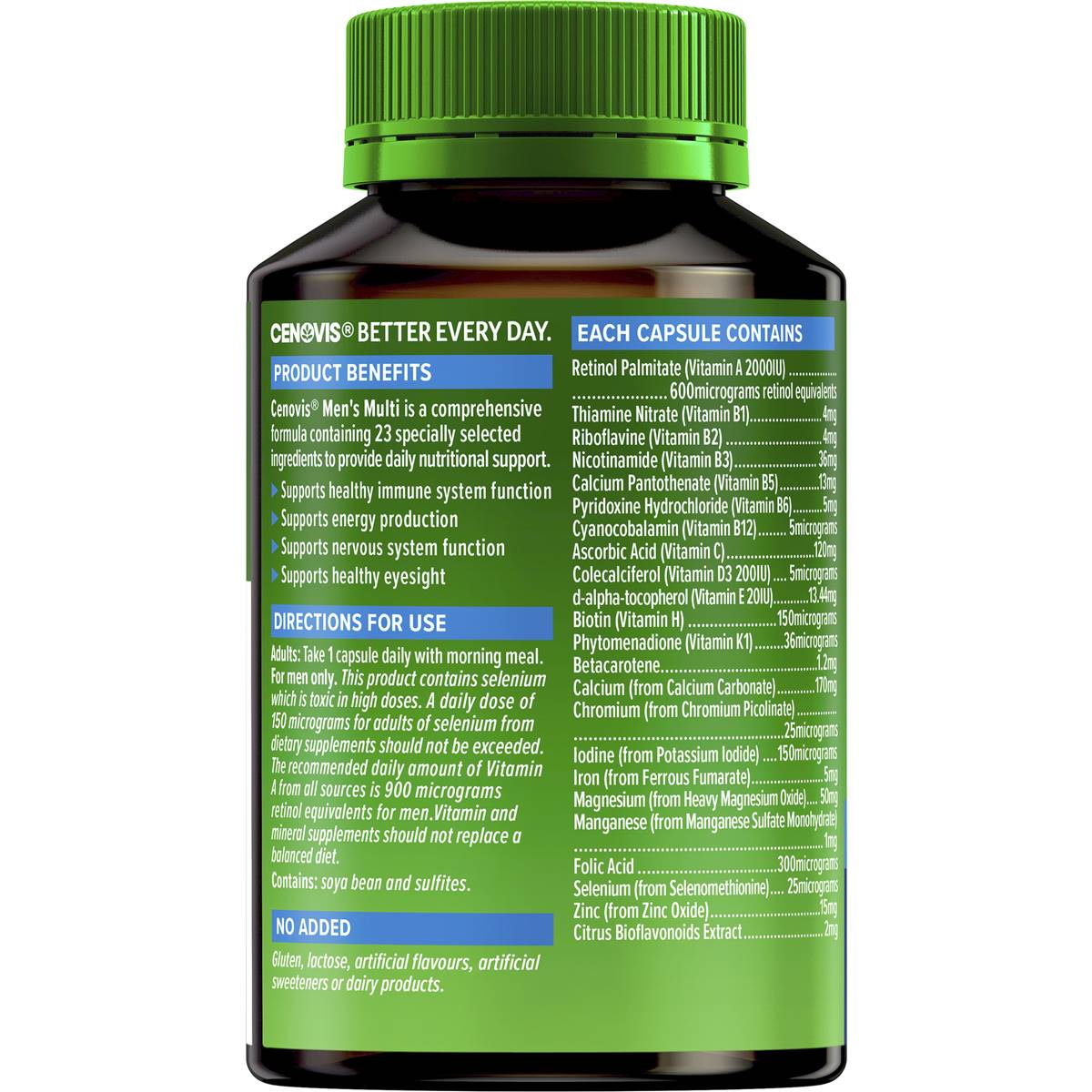 Cenovis Men's Once Daily Multivitamin Capsules 50 Pack