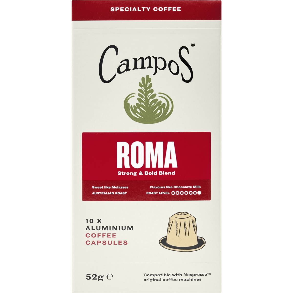 Campos Roma Coffee Capsules 10 Pack