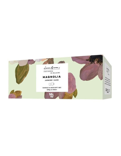 Prudence De Marchi Magnolia Jasmine Aloie Candle & Mug Gift Set 200g & 350ml